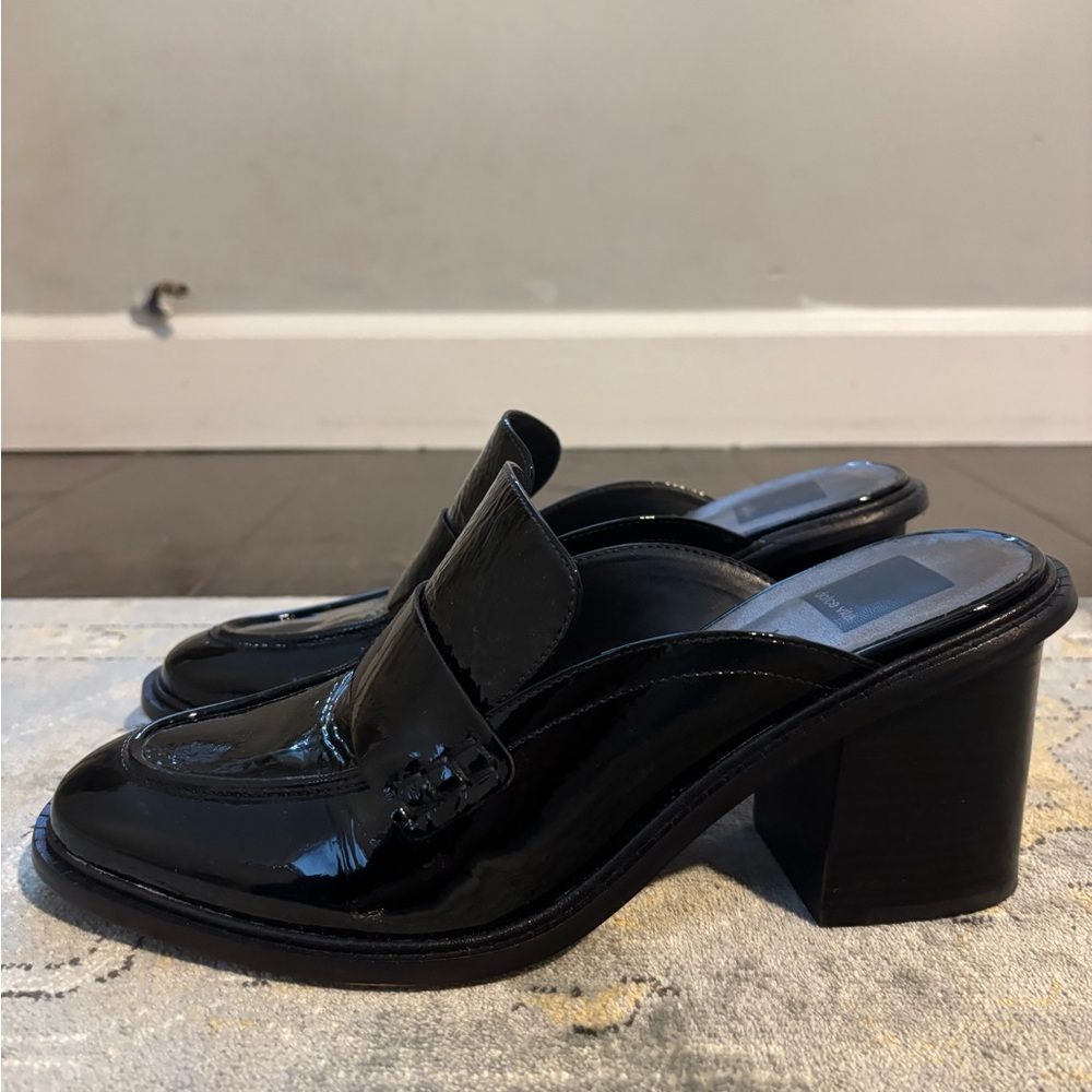 Dolce Vita Mali Heeled Mule Black Patent Leather